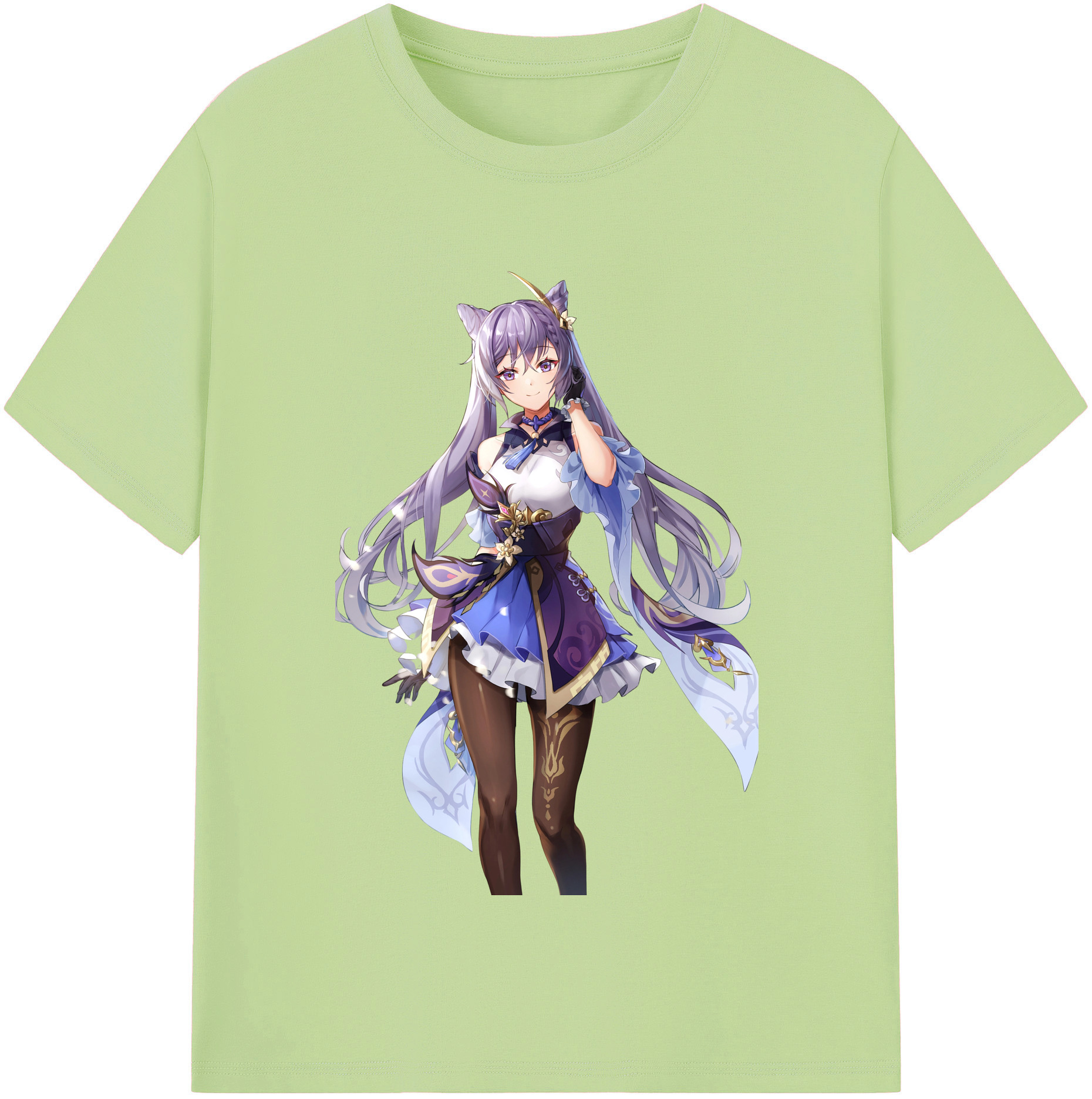 げんし神 刻晴 こくせい genshin Kokusei 綿100％半袖Tシャツ（フロントプリント）